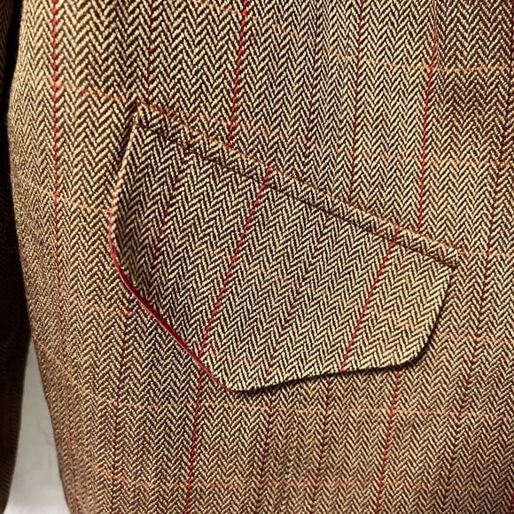 Studio 1940 Brown Herringbone Blazer Size 18W - Picture 2 of 8